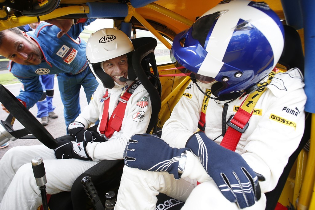 James Harrold, David Coulthard and Jenson Button